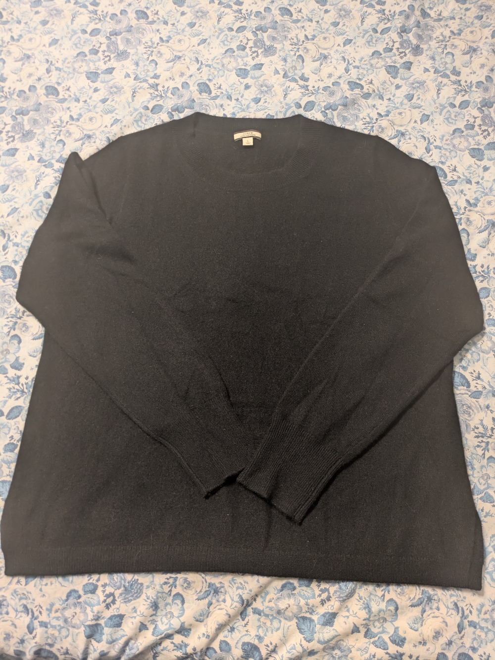 J. Crew Cashmere Women's Black Crewneck Sweater